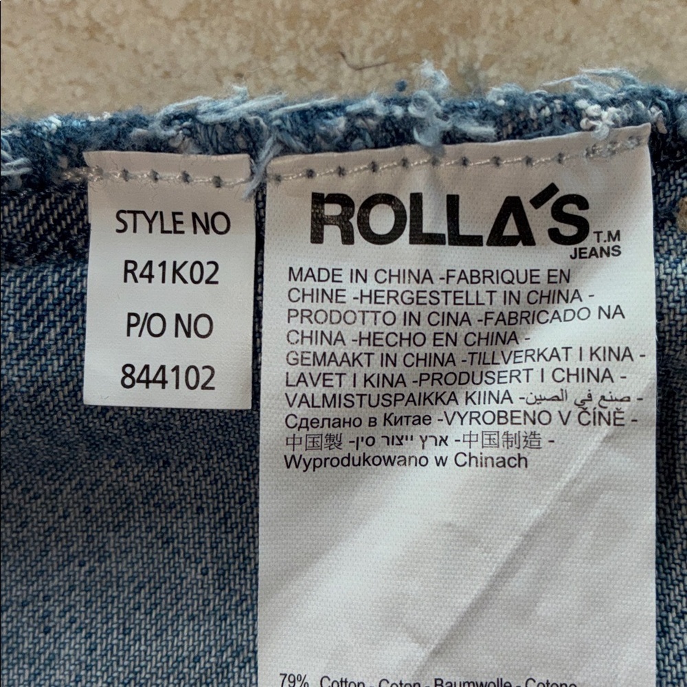 ROLLA'S Denim Skirt Women's 26, Button Front, Pockets, Medium wash. 26 EUC - Picture 12 of 17
